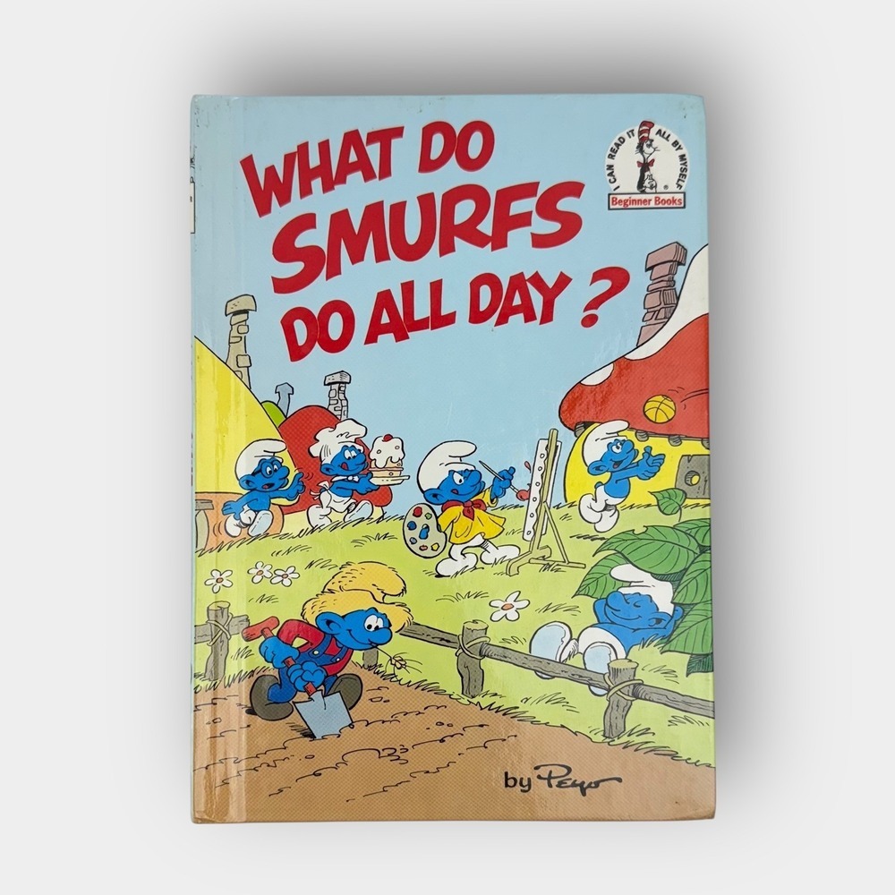 Beginner Books What Do‎ Smurfs Do All Day 1983 Peyo Random House Hardcover